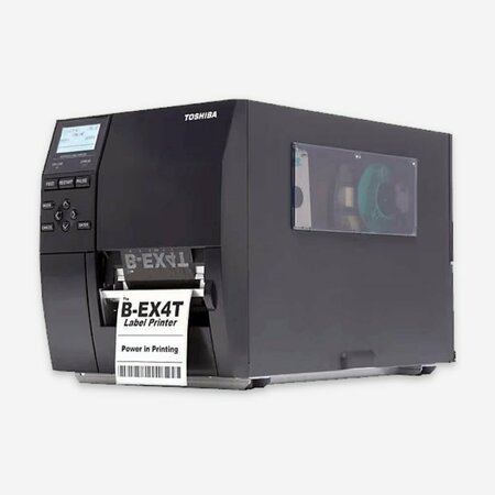 TOSHIBA B-EX4T1 Thermal Transfer and Direct Thermal Label Printer With Ribbon Save, 203dpi BEX4T1GS12DS01